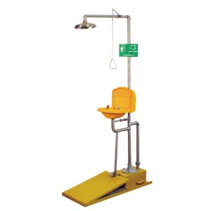 DAAO6615-D Anti-freeze Emergency Shower and Eye Wash Station Auto Emptying Foot Pedal