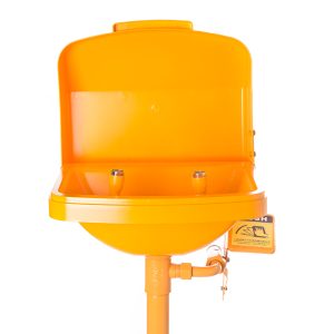 DAAO6623-D Pedestal Stainless steel Emergency Eye Wash Station with ABS Coating & Cover Lid
