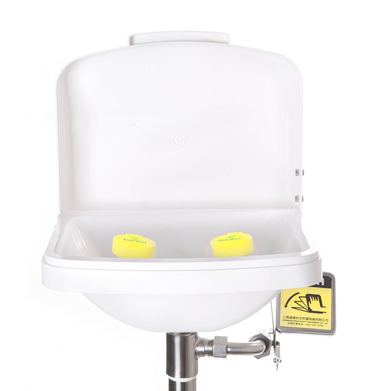 DAAO6620-D Pedestal Stainless steel Emergency Eye Wash Station with Cover Lid - Image 4