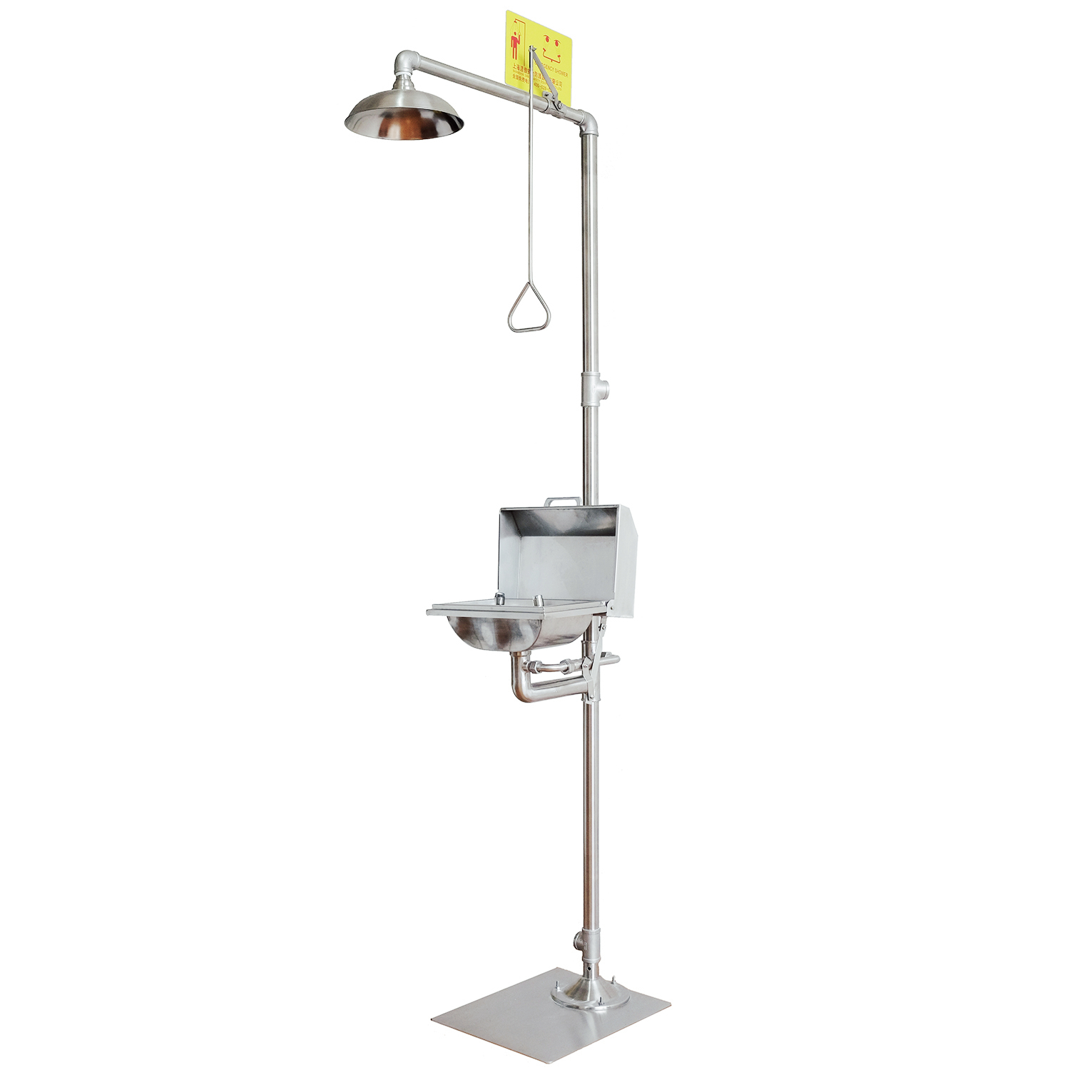 6610-D (SS) Compound Emergency Shower and Eye Wash Station with Eyewash Bowl Lid(Stainless steel) - Image 2