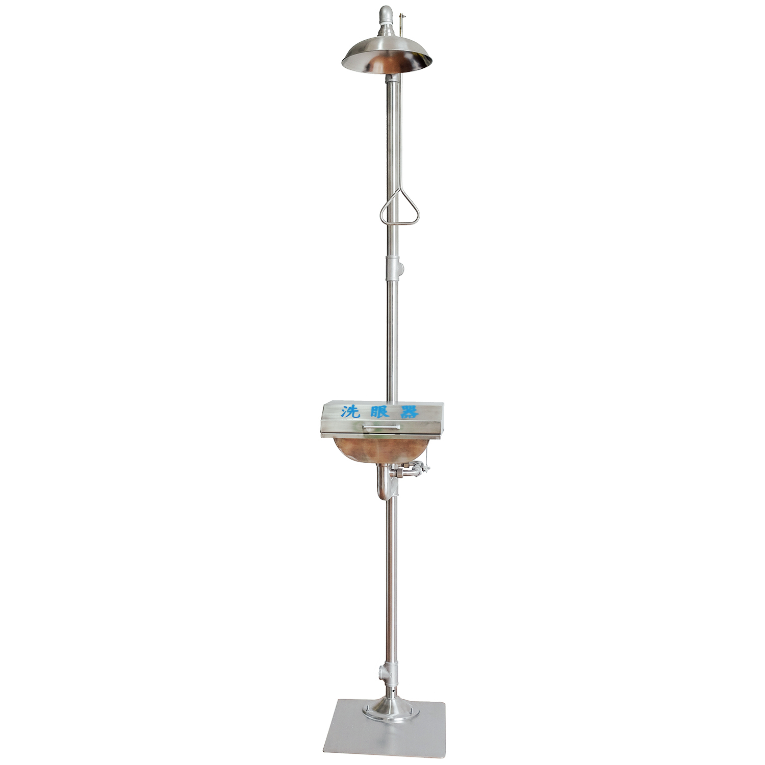6610-D (SS) Compound Emergency Shower and Eye Wash Station with Eyewash Bowl Lid(Stainless steel)